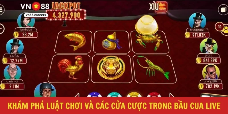 Khám phá luật chơi và các cửa cược trong bầu cua live